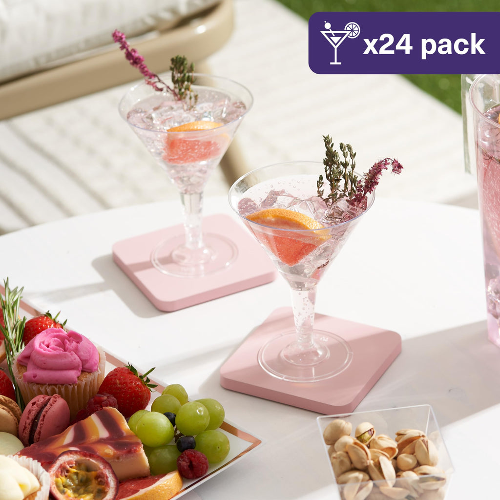 24 Oz Plastic Martini Cocktail Glasses J5565