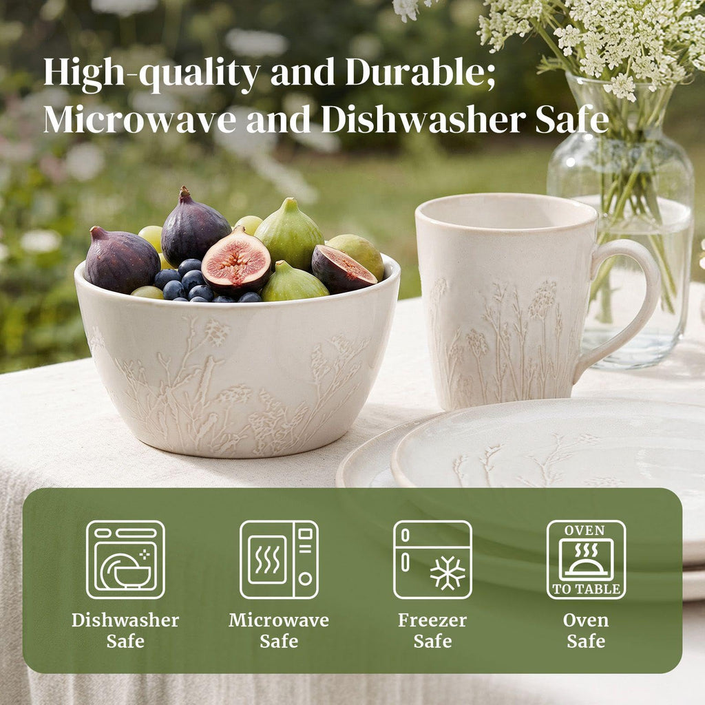 32 OZ Ceramic Soup Bowls Set of 4 H8806