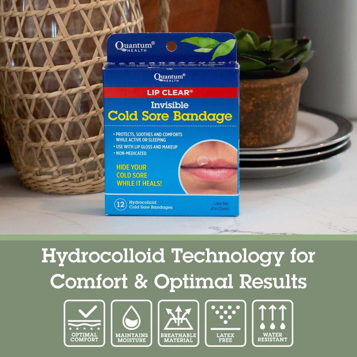 Cold Sore Healing Patches, 12 Bandages D84277