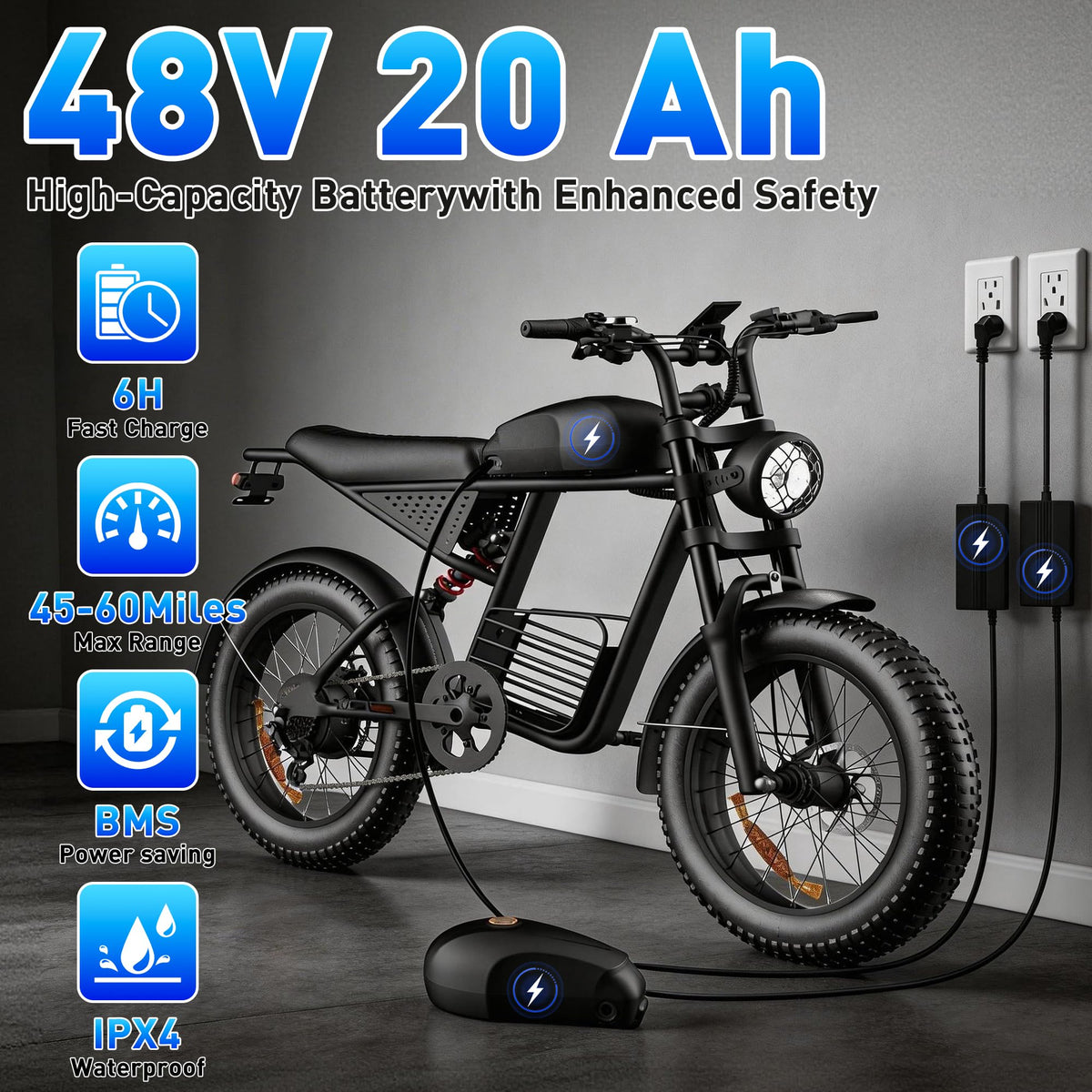 Electric Bike 1500/2000/3000 Peak 30-37MPH F462352