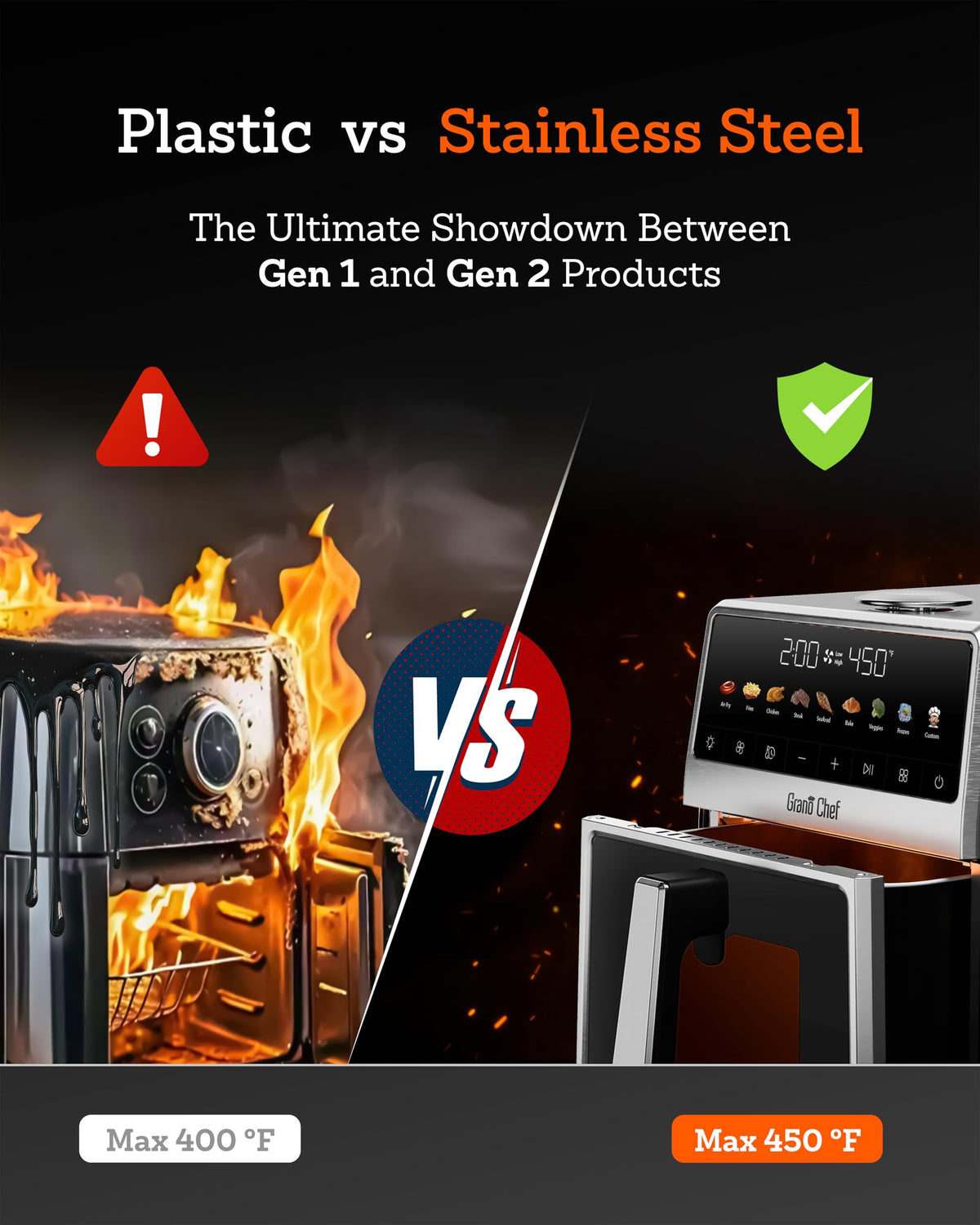 6Qt Stainless Steel Air Fryer M215572