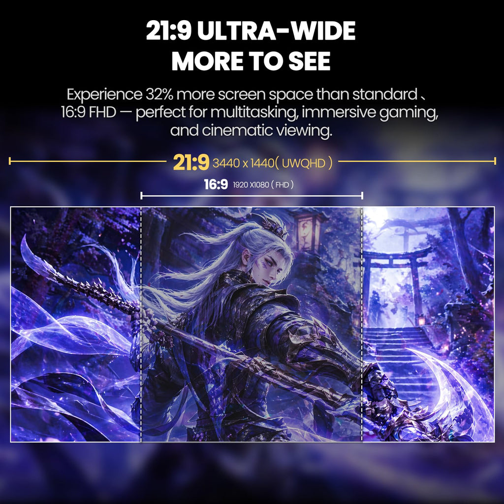 34 Inch 165Hz UWQHD IPS Ultrawide Gaming Monitor W5562
