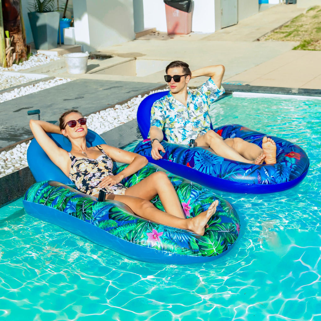 Inflatable Pool Float Chair with Cup Phone Holder F7653