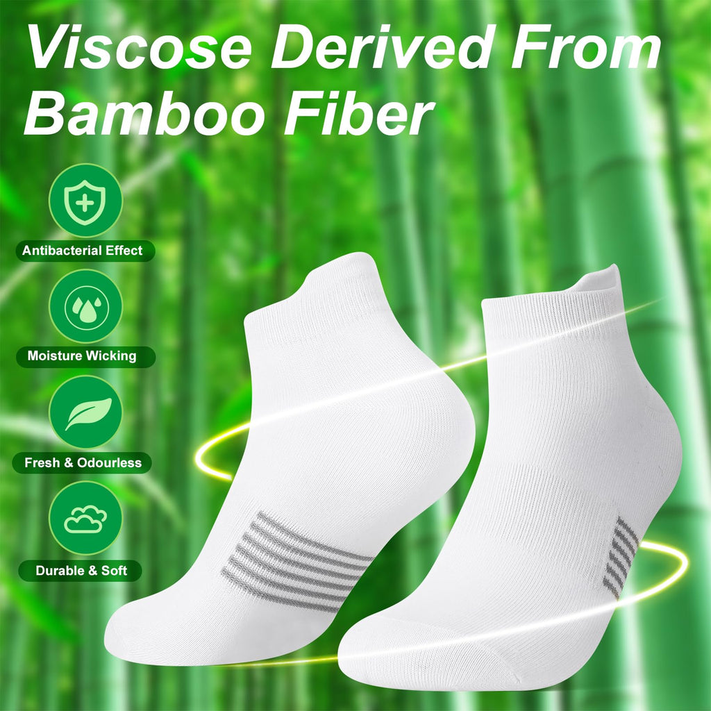 6 Pairs Thin Breathable Bamboo Ankle Socks K58518