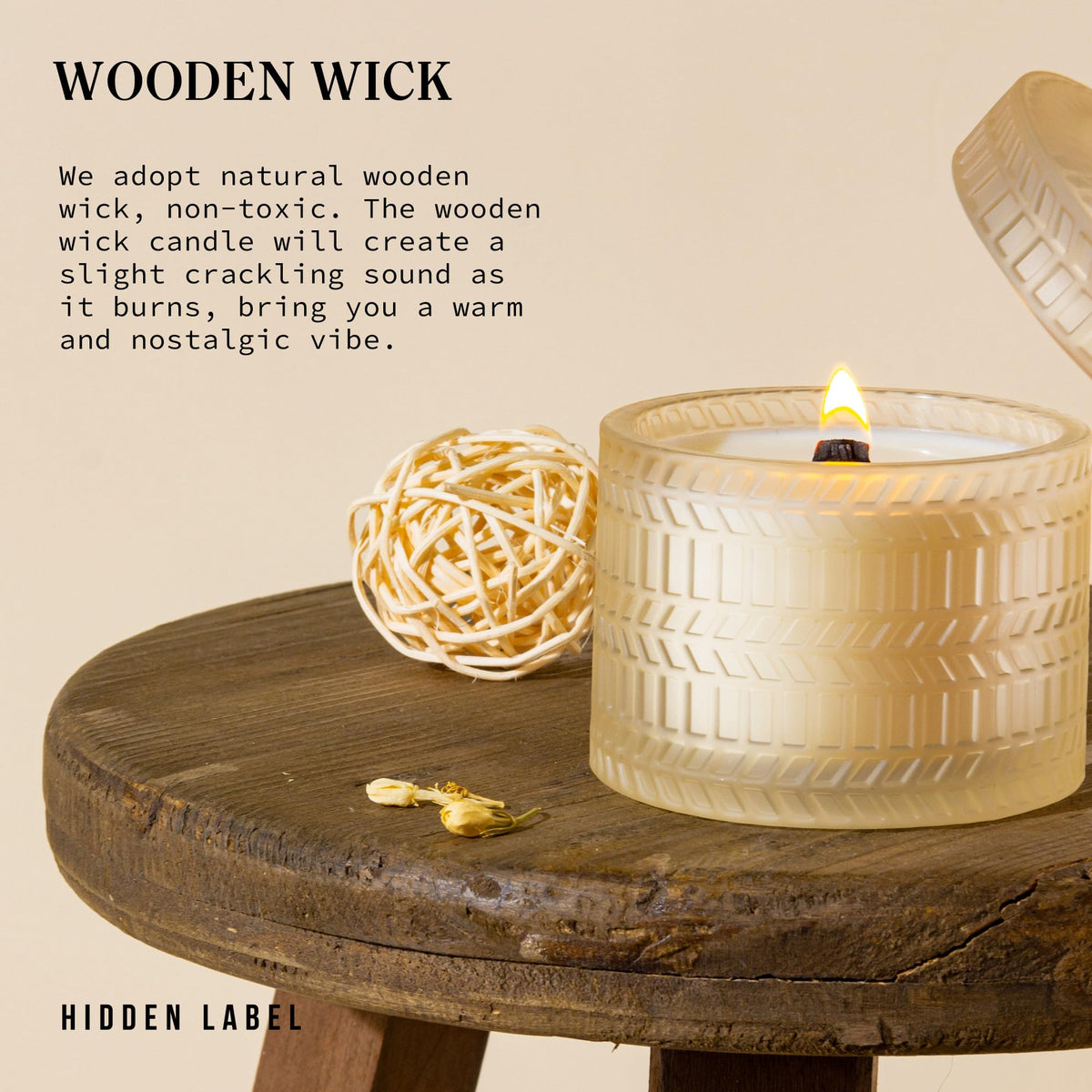 Vanilla Coconut Wood Wick Candle 7.4 oz C118952