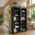 71" Tall Black 12-Tier Wood Bookcase Z254