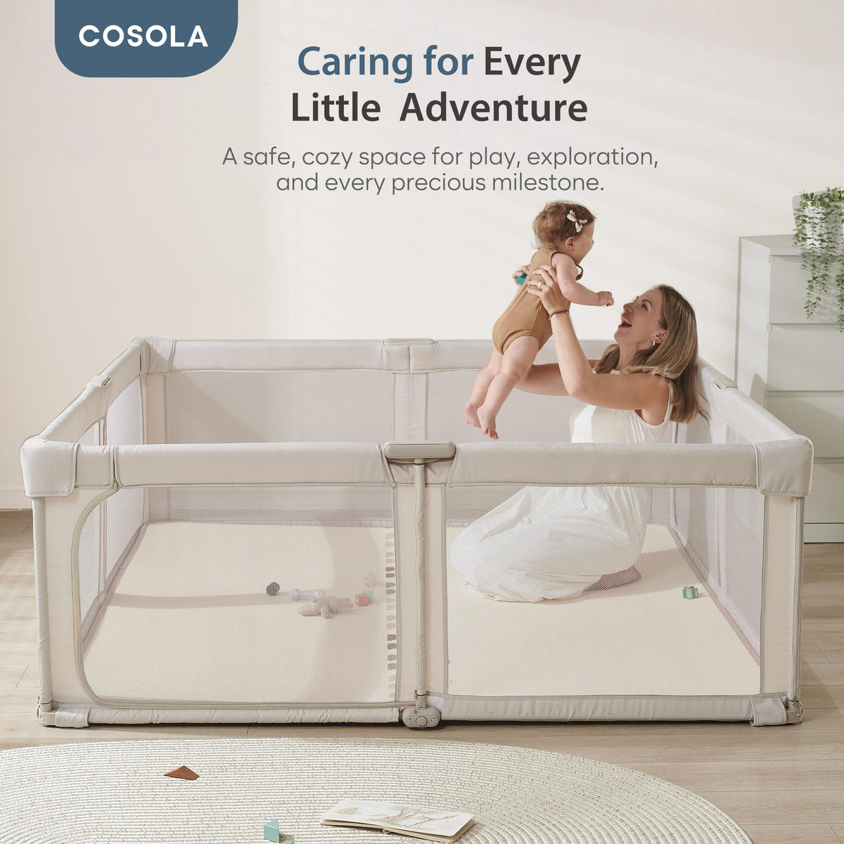 Portable Foldable Playpen with Carry Bag Y3943